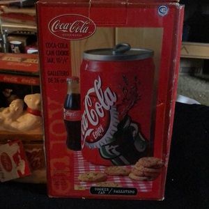 Porcelain Coca-Cola can shaped cookie jar